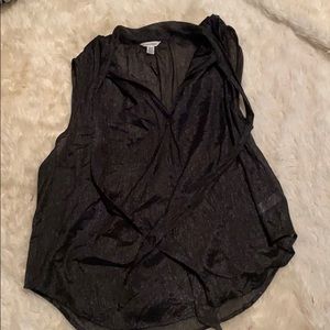 Shimmery see through Calvin Klein top